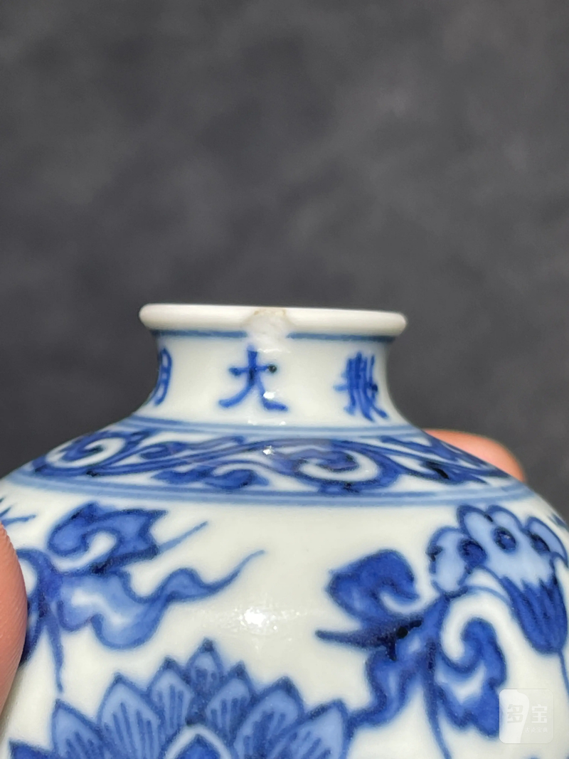 清雍正 青花缠枝花卉纹梅瓶 - 图10